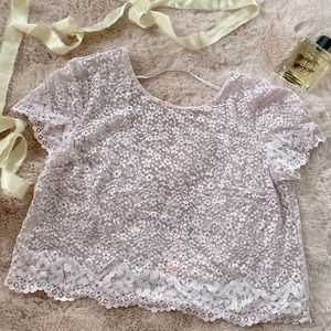 Victoria’s Secret Lavender Lace Tee